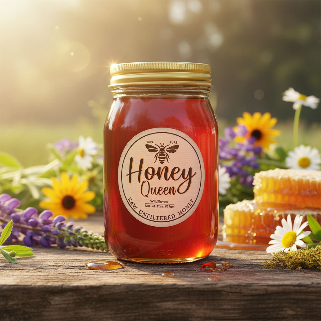 Honey Queen product in natural setting